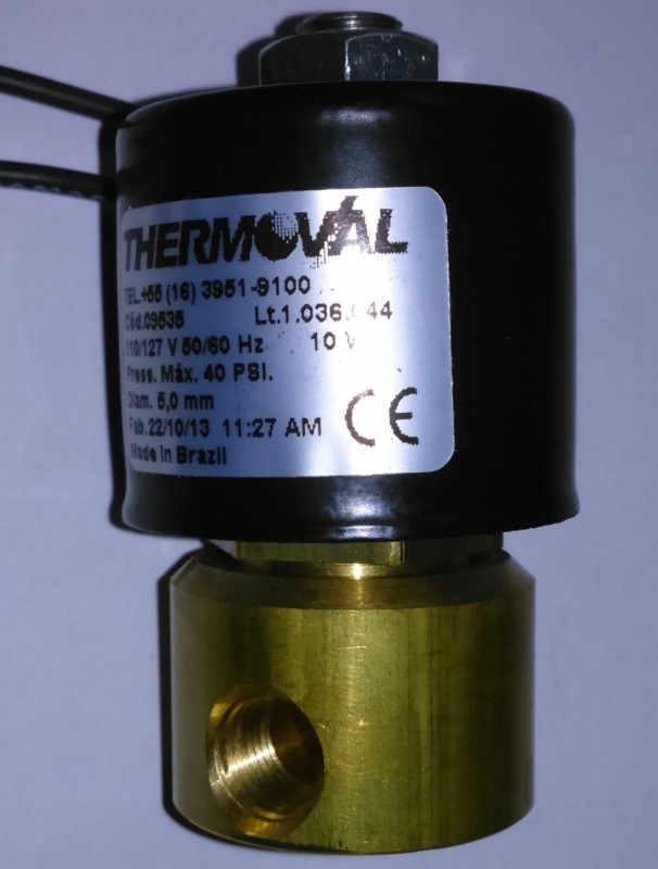 Valvula Solenoide Para Autoclave Dabi 110/127V  50/60HZ  10W (Cód Thermoval  09535)