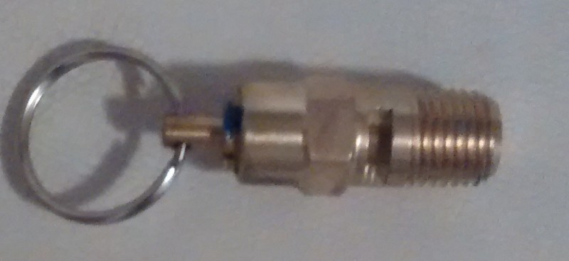 Válvula de Segurança c/ Argola Rosca 1/4 Bar 8,6-PSI 125 Para Compressor Schulz