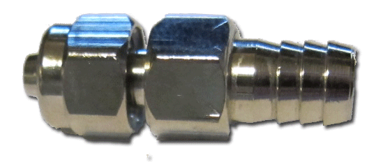 Conexão de Interligação (espigão x rosca) - Mangueira 6,0mm x Mangueira (Lig. Geral) 3,3 a 3,5mm
