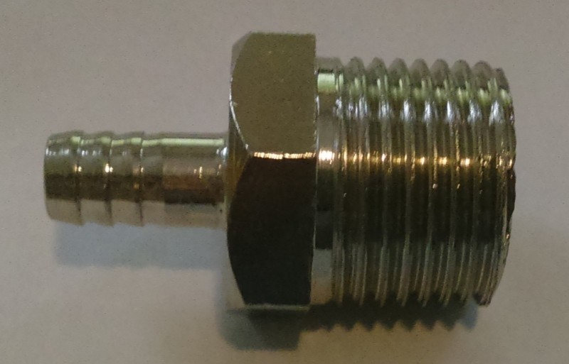 Conexão Entrada de Água 1/2" x 6,0 mm c/ Porca - (PVC)